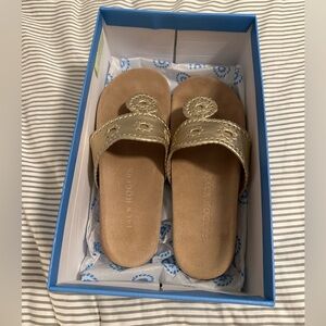Jack Rogers Comfort Sandals (7.5, Platinum)